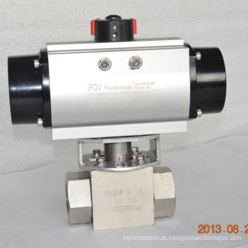 high pressure ball valve with pneumatic actuator